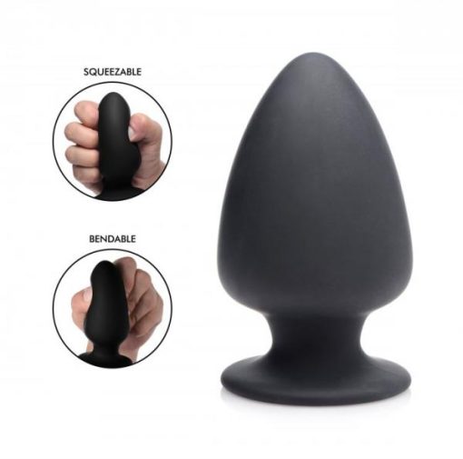 Squeeze-It Squeezable Anal Plug Small Black Main