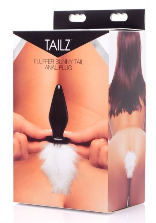 TAILZ FLUFFER BUNNY TAIL GLASS ANAL PLUG details