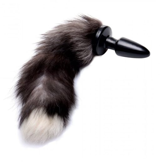 TAILZ GREY FOX TAIL ANAL PLUG back