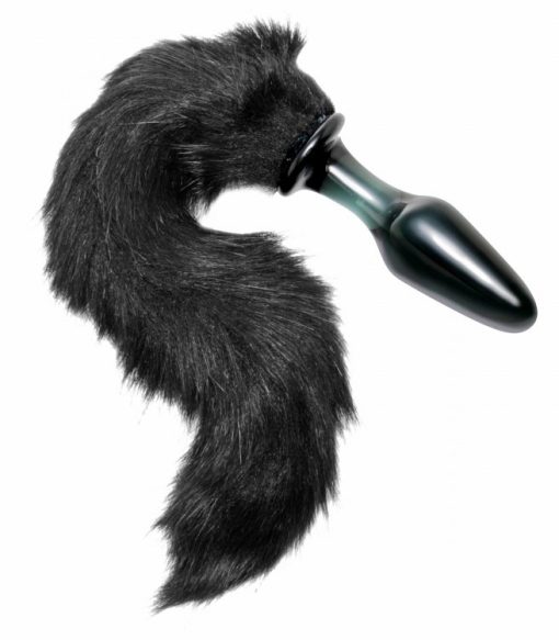TAILZ MIDNIGHT FOX GLASS PLUG WITH TAIL (Out Beg Sep) back