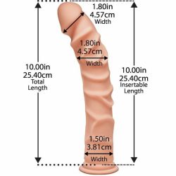 THE D RAGIN' D 10 VANILLA BEIGE ULTRASKYN DILDO " main