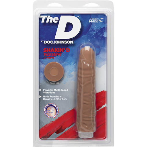 THE D SHAKIN' D VIBRATING 7 ULTRASKYN CARAMEL " back