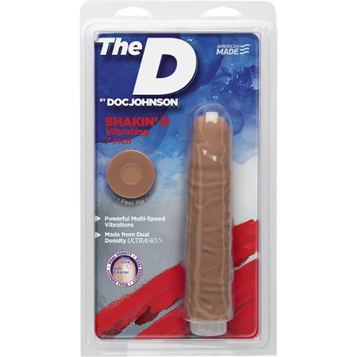 THE D SHAKIN' D VIBRATING 7 ULTRASKYN CARAMEL " back