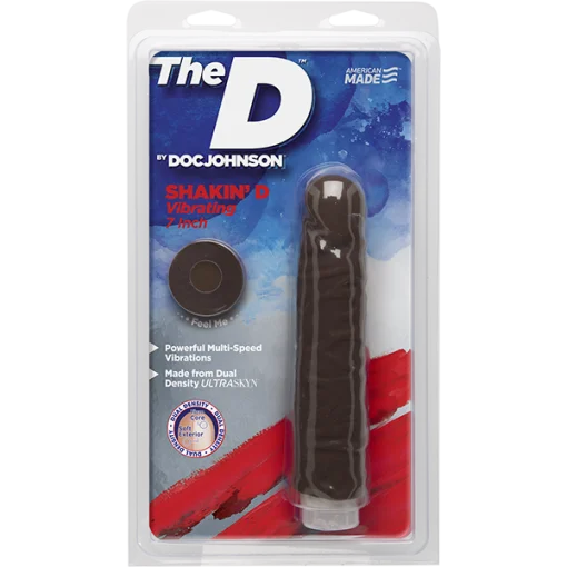 THE D SHAKIN' D VIBRATING 7 ULTRASKYN CHOCOLATE " back