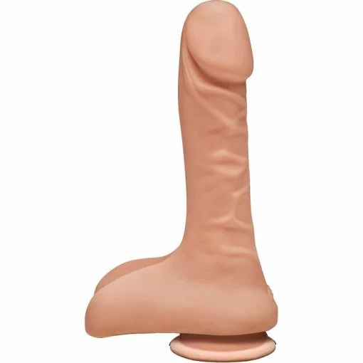 THE D SUPER D 9 W/BALLS VANILLA BEIGE DILDO " main