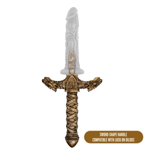 THE REALM DRAGO LOCK ON DRAGON SWORD HANDLE BRONZE 2