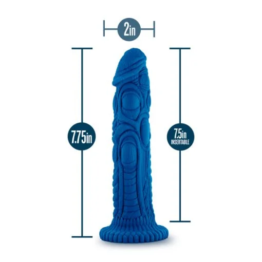 THE REALM DRAKEN LOCK ON DILDO BLUE 3