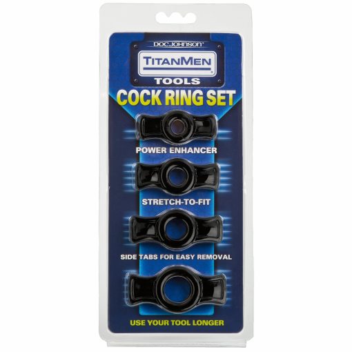 Titanmen cock ring set black cd back