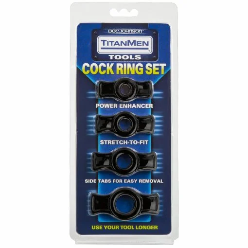 TITANMEN COCK RING SET BLACK CD back