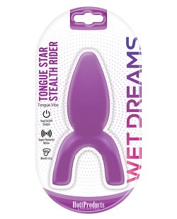 TONGUE STAR STEALTH RIDER TONGUE VIBE W/ CONTOURED PLEASURE TIP PURPLE main