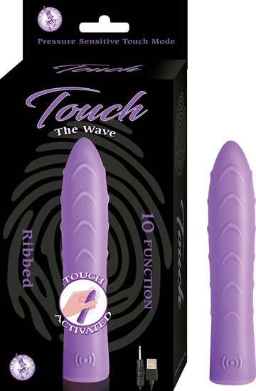 TOUCH THE WAVE LAVENDER RIBBED VIBRATOR main
