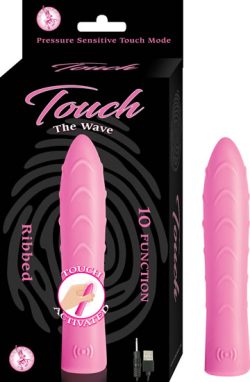 TOUCH THE WAVE PINK RIBBED VIBRATOR main