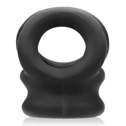 TRI SQUEEZE COCKSLING BALL STRETCHER OXBALLS SILICONE TPR BLEND BLACK ICE (NET) details