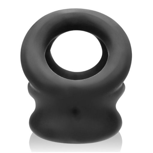 TRI SQUEEZE COCKSLING BALL STRETCHER OXBALLS SILICONE TPR BLEND BLACK ICE (NET) 2