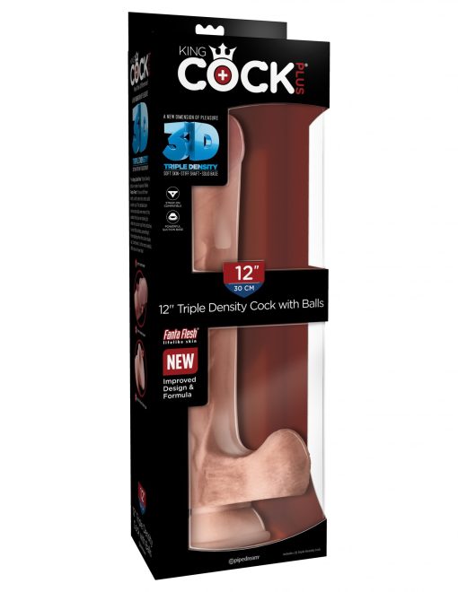 TRIPLE DENSITY 12 COCK W/BALLS FLESH " main