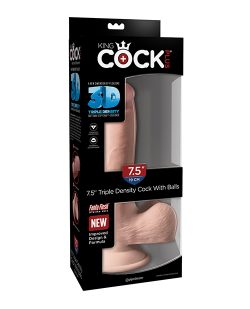 TRIPLE DENSITY 7.5 COCK W/BALLS FLESH " main