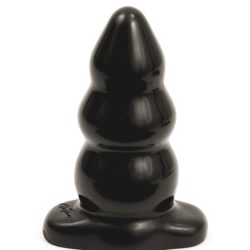 TRIPLE RIPPLE BUTT PLUG-LG-BLACK CD main