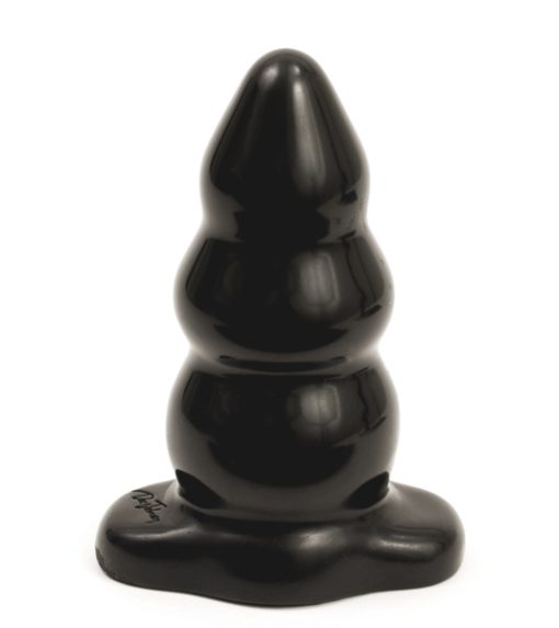Triple ripple butt plug-lg-black cd main