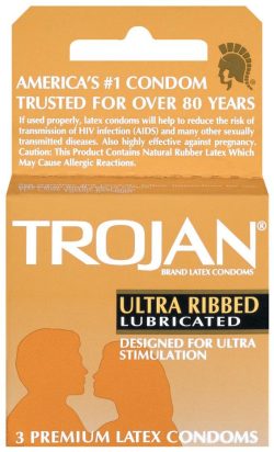 TROJAN RIBBED 3PK main