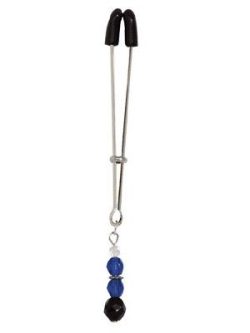 TWEEZER CLIT CLAMP W/BLUE BEADS main