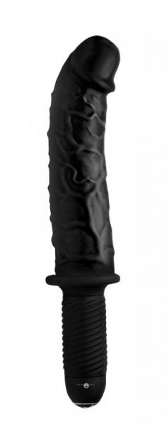 The Curved Dicktator Vibrating Giant Dildo Thruster Black Main