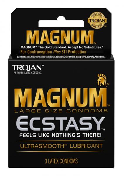 Trojan magnum ecstasy latex condoms 3 pack main