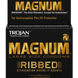 Trojan Magnum Ribbed Latex Condoms 3 Pack Main