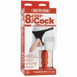 ULTRA-REALISTIC 8IN COCK W/HARNESS BX main