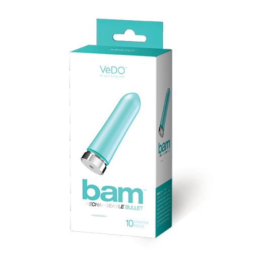 VEDO BAM RECHARGEABLE BULLET TEASE ME TURQUOISE details