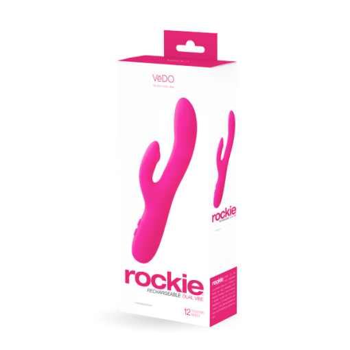 VEDO ROCKIE DUAL RECHARGEABLE VIBE FOXY PINK back