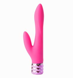 VICTORIA RECHARGEABLE SILICONE DUAL VIBE NEON PINK main