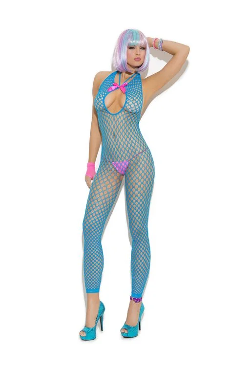 VIVACE BODYSTOCKING NEON BLUE O/S back