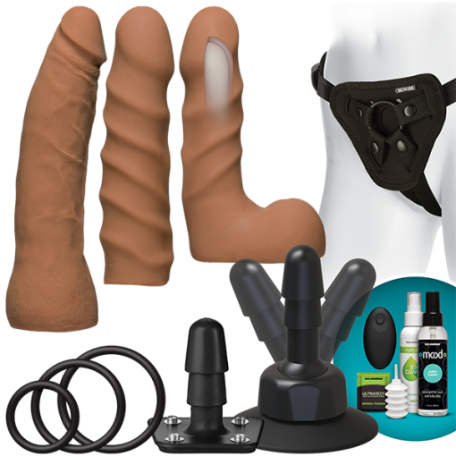 Vac-u-lock - Vibrating Dual Density Starter Set - Vibrating W/wireless Remote Caramel Main