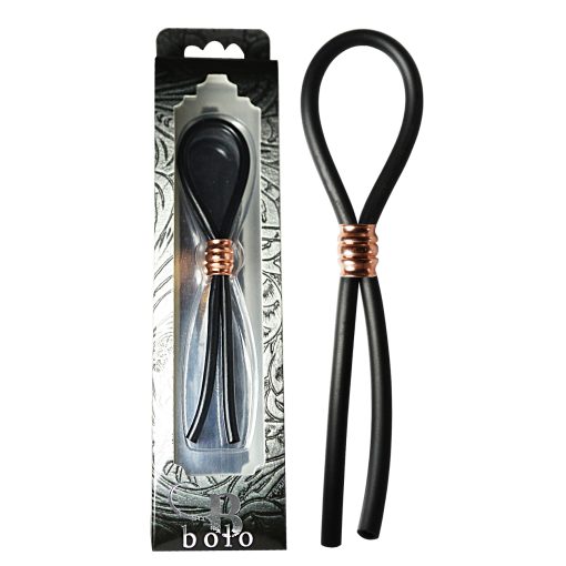 (WD) C-RING LASSO ROSE GOLD BA BEAD SILICONE BLACK male Q