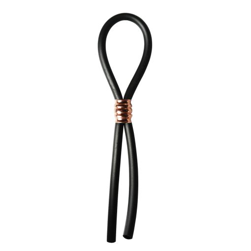 (WD) C-RING LASSO ROSE GOLD BA BEAD SILICONE BLACK main