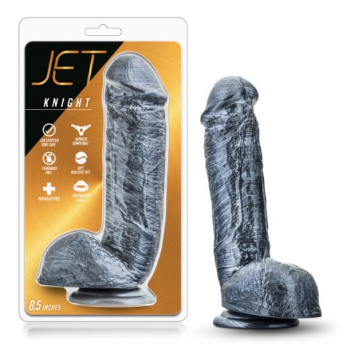 (WD) JET KNIGHT CARBON METALLI BLACK DILDO