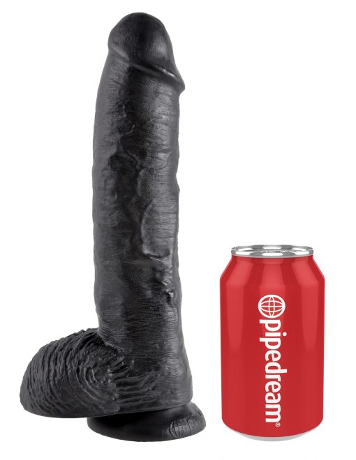 (wd) king cock 10in cock w/bal black