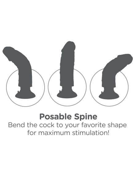 (WD) KING COCK 7IN VIBRATING T W/ BALLS