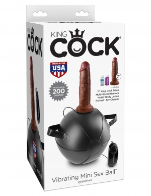 (WD) KING COCK INFLATABLE BALL BLACK