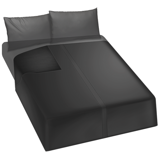 (WD) KINK WET WORKS FLAT QUEEN SHEET WATERPROOF BLACK