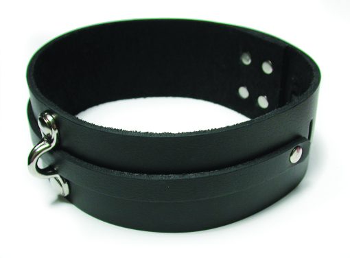 (wd) leather collar black