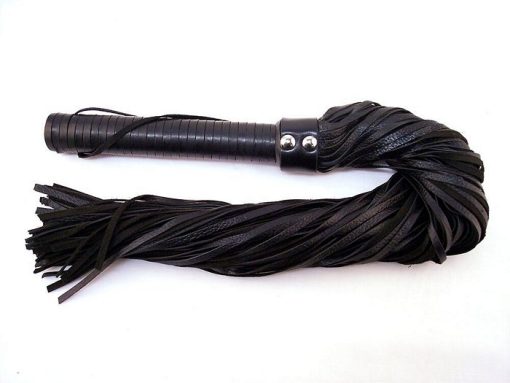 (WD) LONG LEATHER FLOGGER BLAC