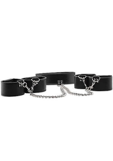 (wd) reversible collar/wrist/a cuffs black details