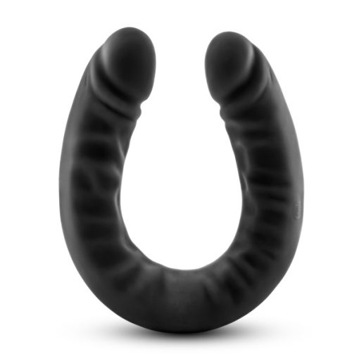 (WD) RUSE 18 SILICONE DOUBLE HEADED DILDO BLACK "