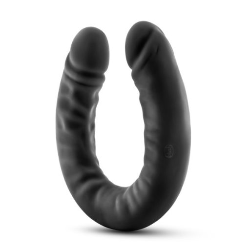 (WD) RUSE 18 SILICONE DOUBLE HEADED DILDO BLACK "