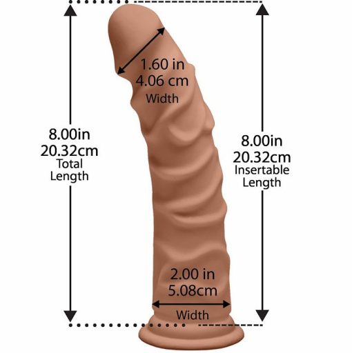 (WD) THE D RAGIN' D 8 CARAMEL ULTRASKYN DILDO "