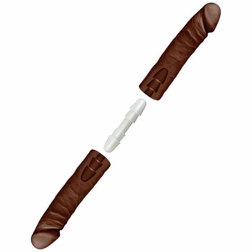 (WD) THE D RAGIN' DOUBLE D 16 CHOCOLATE BROWN ULTRASKYN DILDO"