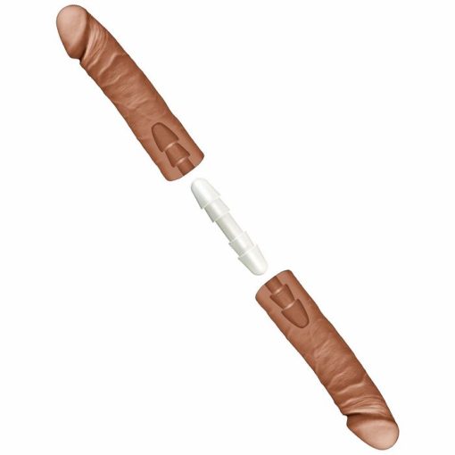 (WD) THE D RAGIN' DOUBLE D 16 TAN CARAMEL ULTRASKYN DILDO "