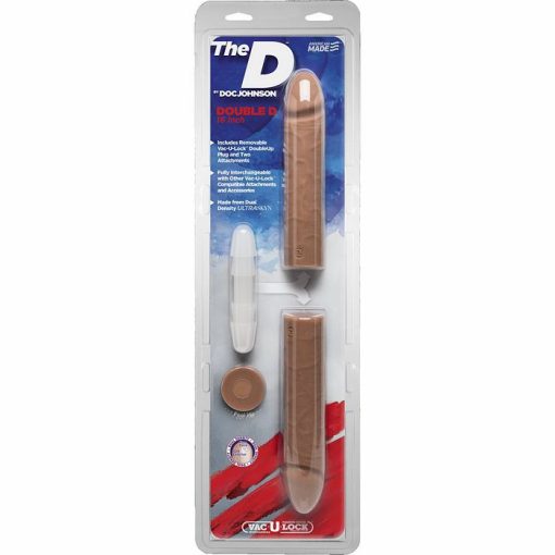 (WD) THE D RAGIN' DOUBLE D 16 TAN CARAMEL ULTRASKYN DILDO "