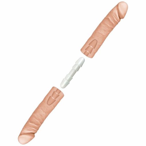 (WD) THE D RAGIN' DOUBLE D 16 VANILLA BEIGE ULTRASKYN DILDO "